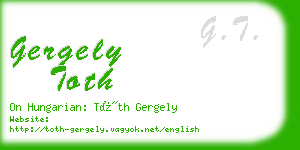 gergely toth business card